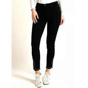 CITIZENS OF HUMANITY Women's Size 26 Black Rocket Ankle Split Hem Jeans Cavern